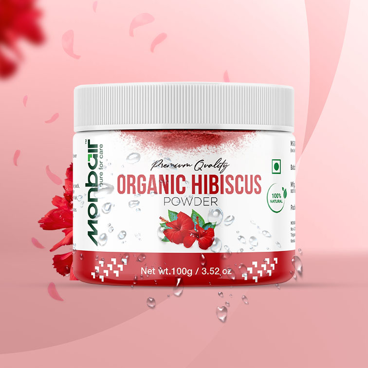Monbair,cosmetics bag,cosmetics shop,beauty care MONBAIR Premium Quality Organic Hibiscus Powder